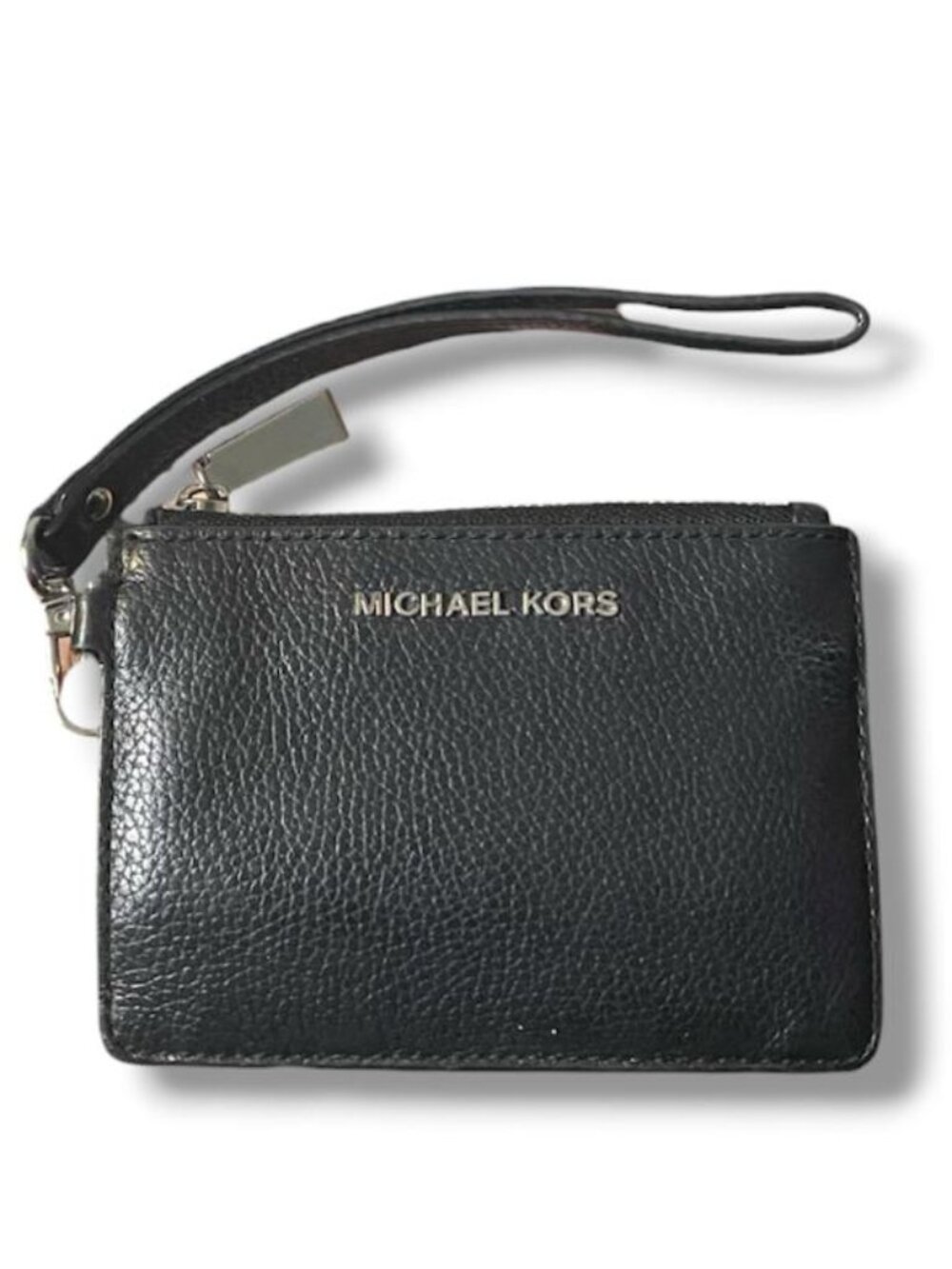 Michael Kors Black Leather Wristlet Wallet